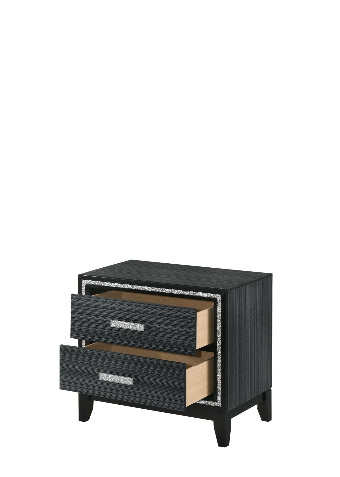 Haiden Weathered Black Finish Nightstand