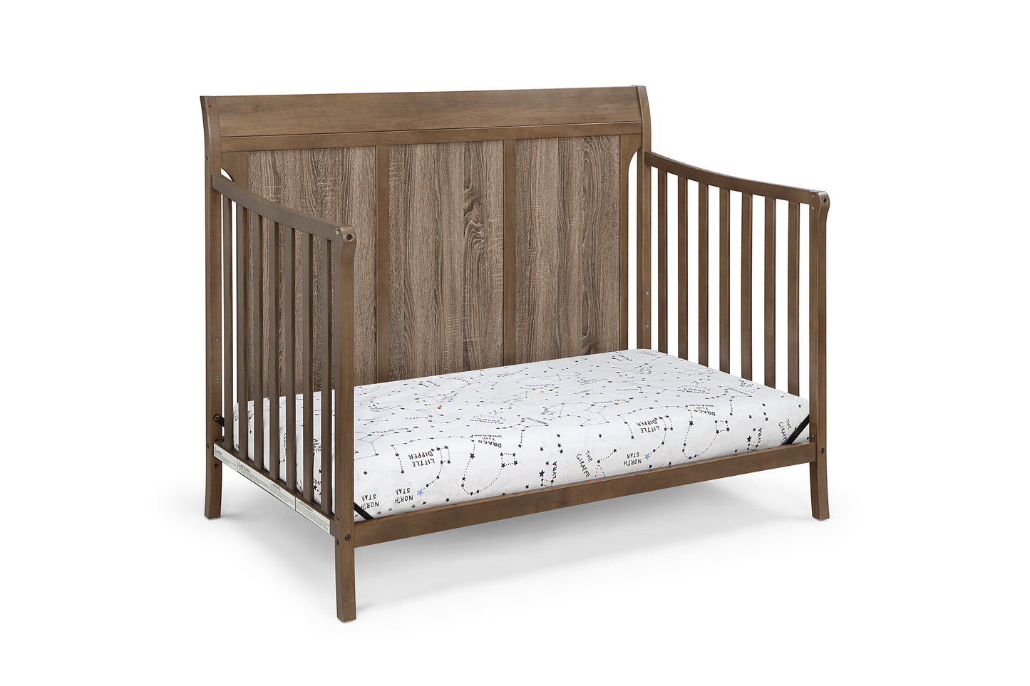 Shailee 4-in-1 Convertible Crib Brown/Brown Stone