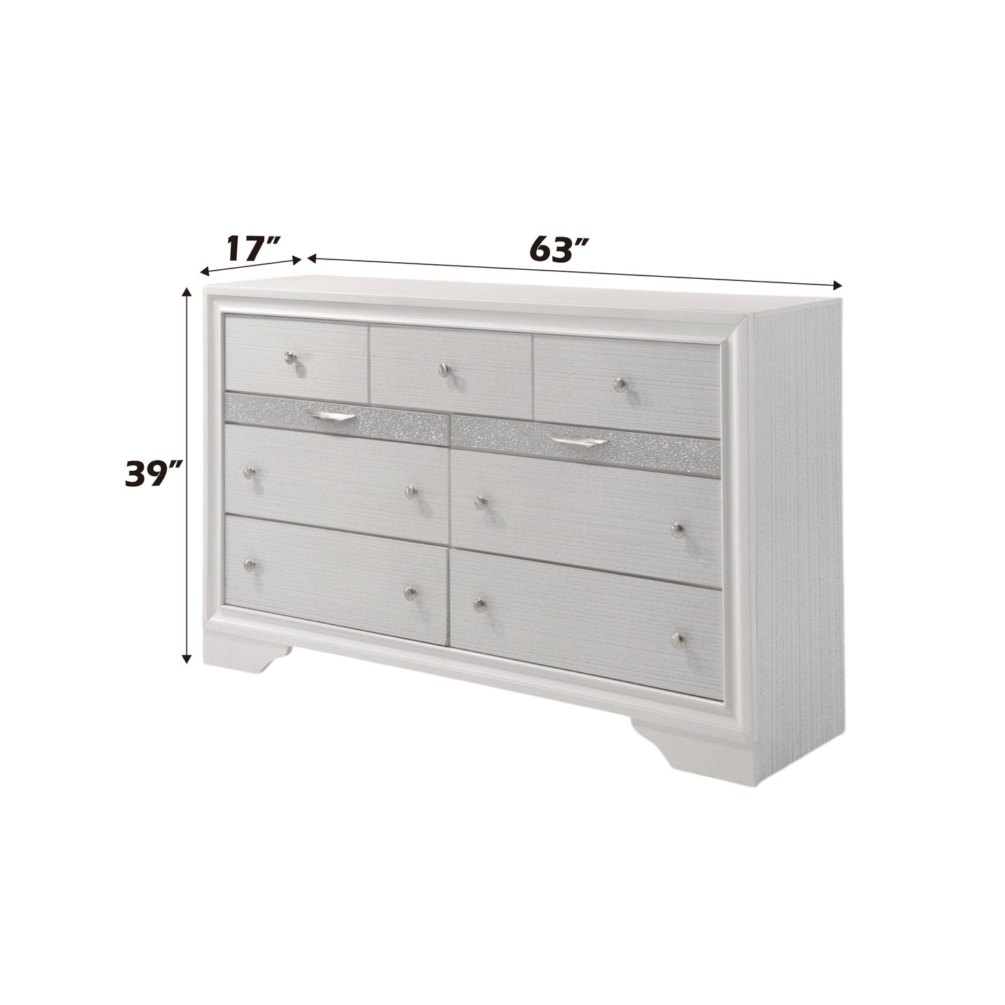 Naima White Finish Dresser