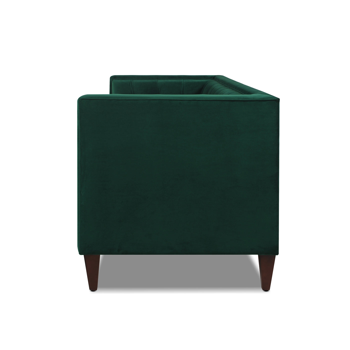 Jack 84" Modern Tuxedo Tufted Sofa, Evergreen Velvet