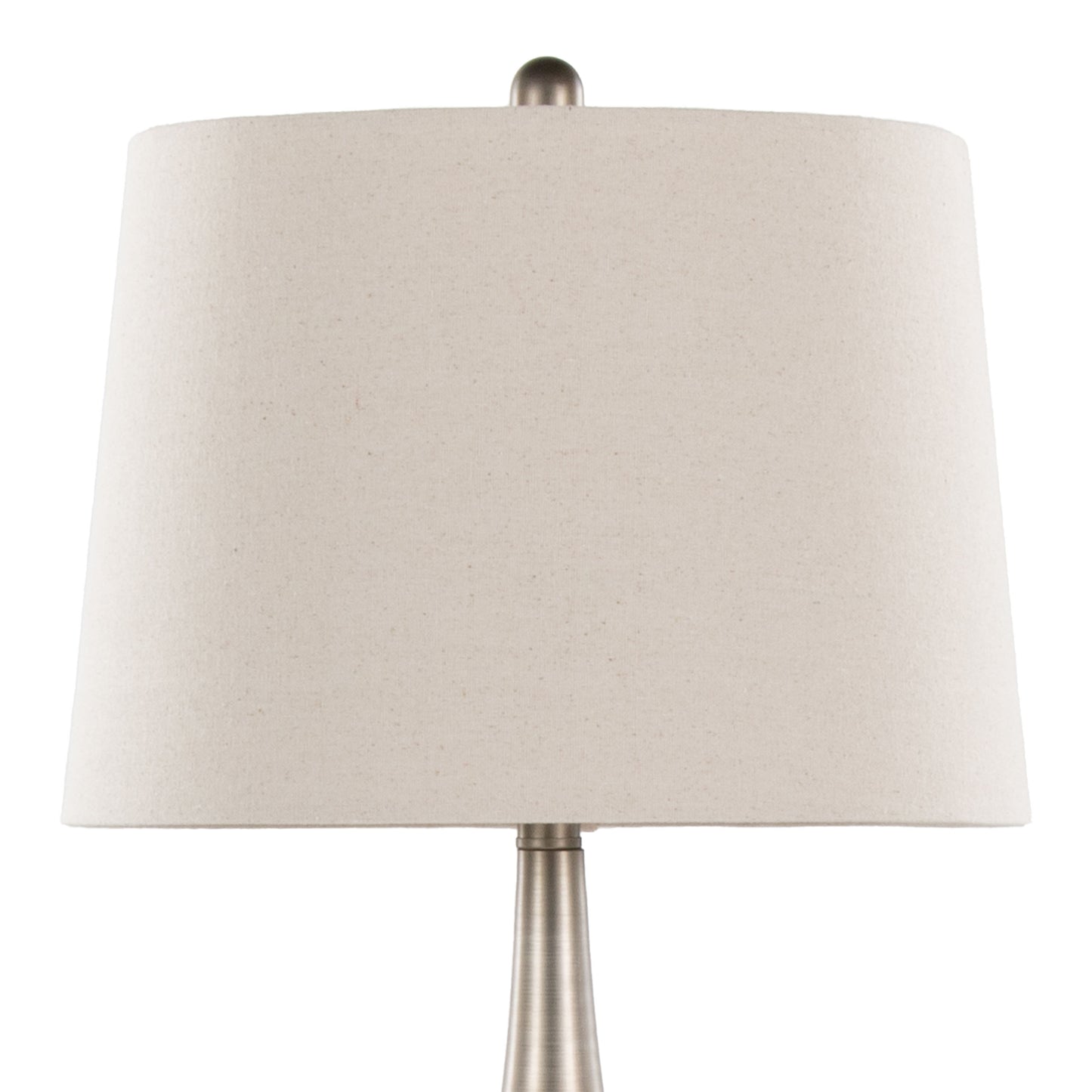 Pebble 29" Contemporary Metal Table Lamp in Aged Pewter with Natural Linen Shade from Grandview Gallery by LumiSource - Set of 2