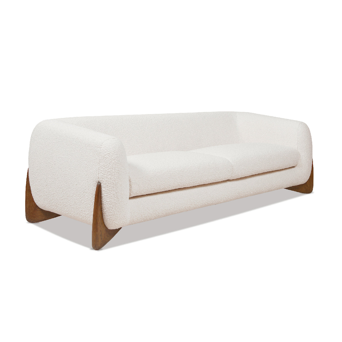 Alpine 90.5" Sherpa Sofa, Ivory White Boucle