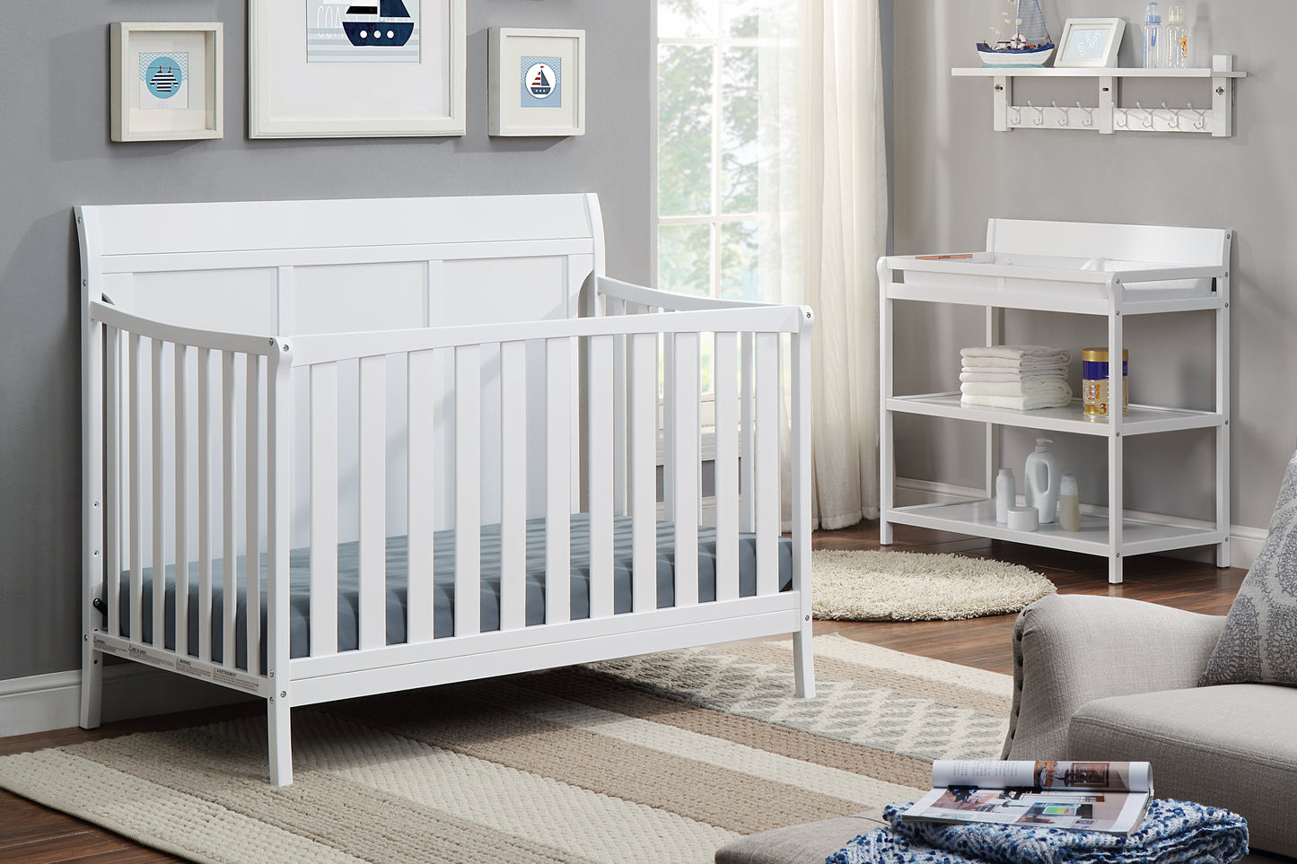 Shailee 4-in-1 Convertible Crib White