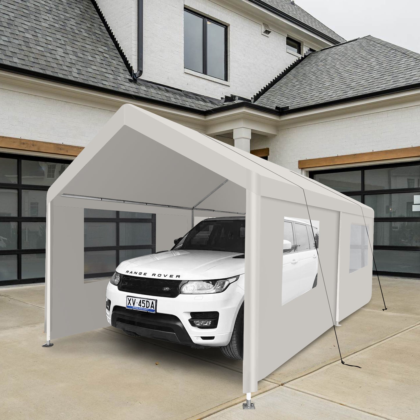 Carport, 10×20 Heavy Duty Portable Carport Garage Tent for Outdoor Storage Shelter white