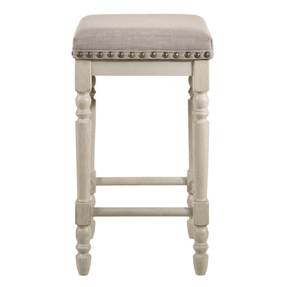 Tan and Antique White Counter Height Stools ( Set of 2)