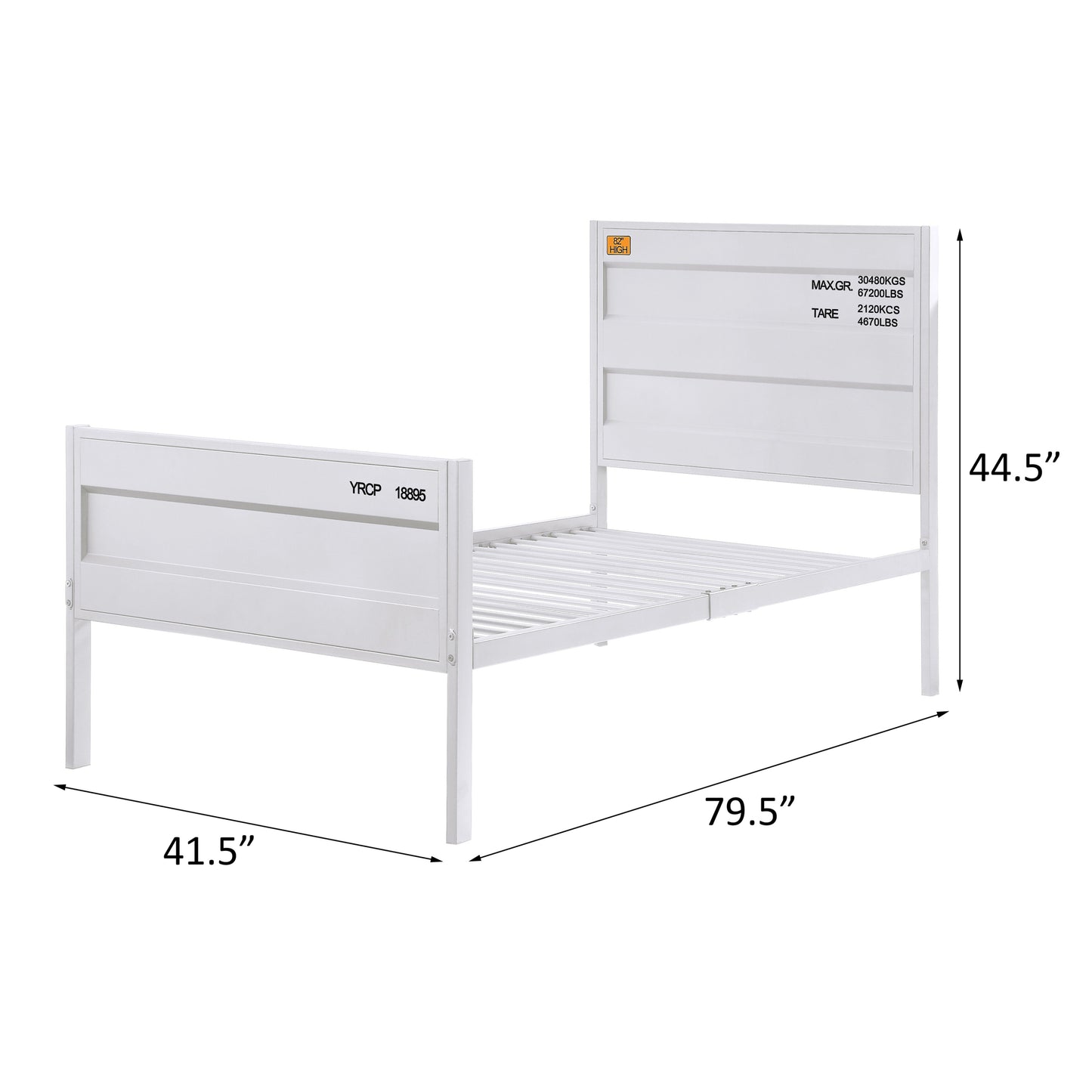 White Twin Platform Bed
