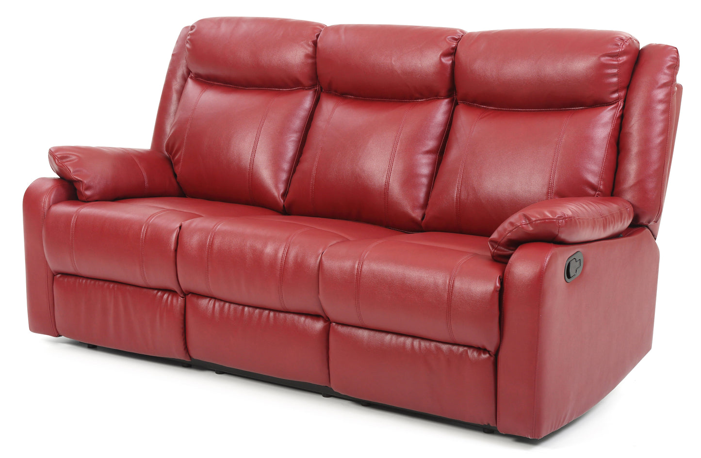 Stylish Contemporary Red Reclining Sofa