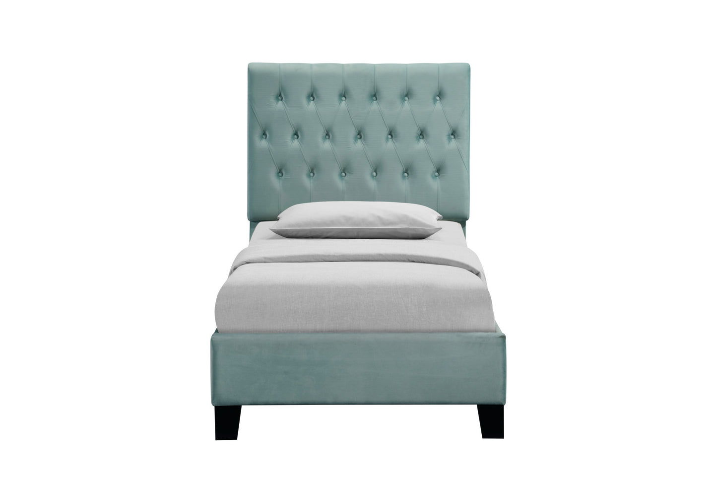 Luma Blue Twin Upholstered Bed