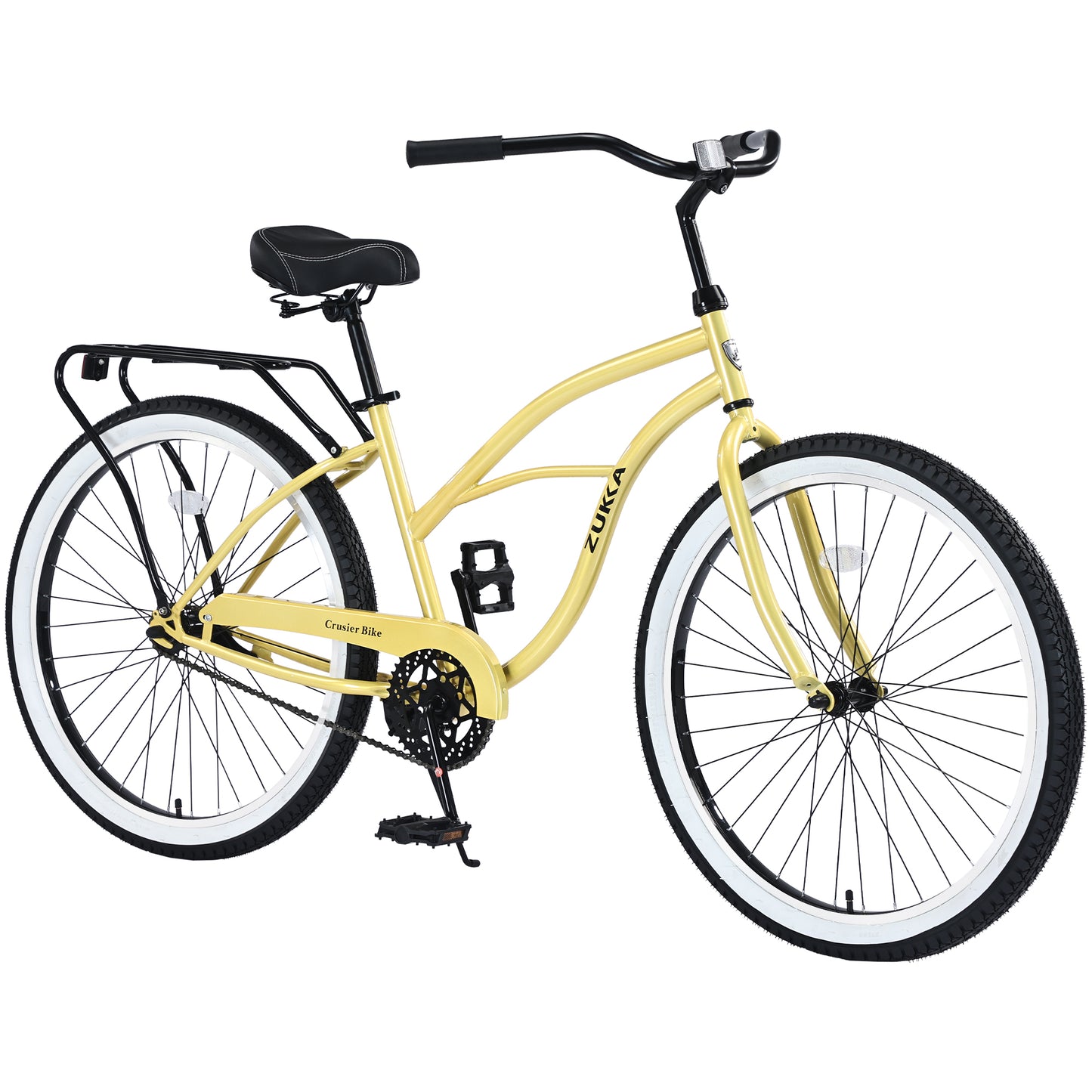 Single Speed Bicycles 26'Inch,Steel Frame, Wide Wheels for Stability, Rear Coaster Brakes,Multiple Colors Women's Beach Cruiser Bike