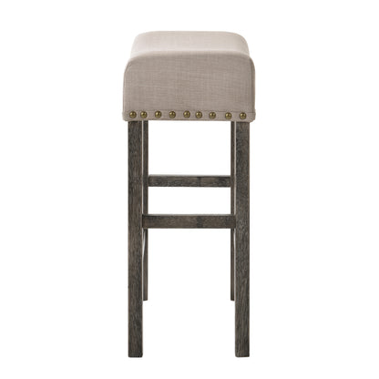 Tan and Weathered Grey Counter Height Stools (Set of 2)