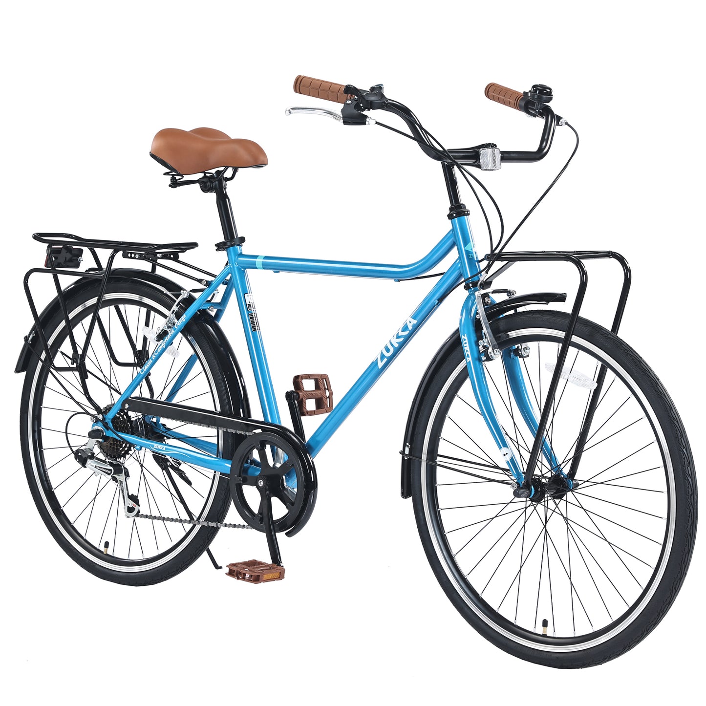 7 Speed, Steel Frame, Multiple Colors 26 Inch Vintage Style Bike,Retro Commute Bike for Women and Men