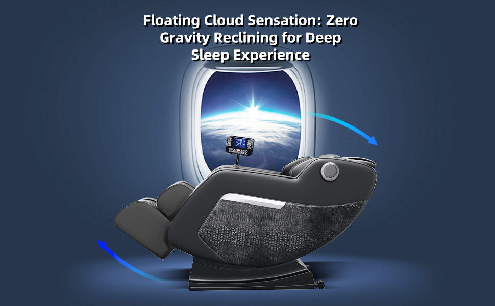 Massage Chair,Full Body Zero Gravity Recliner with Bluetooth, Hip Heating, Foot Massage and Air Massage System for Home Office, for mom/dad (Black)