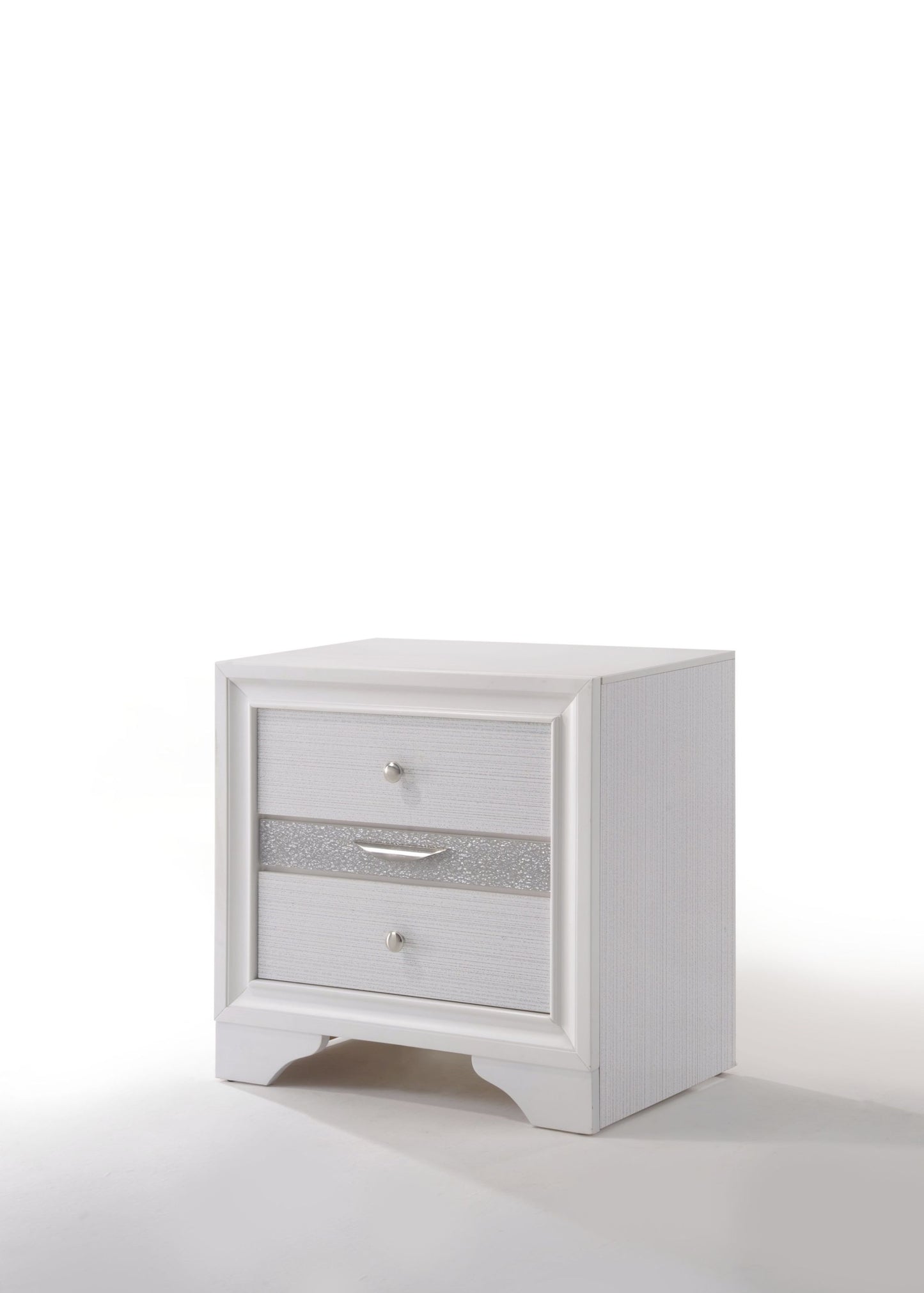 Naima White Finish Nightstand