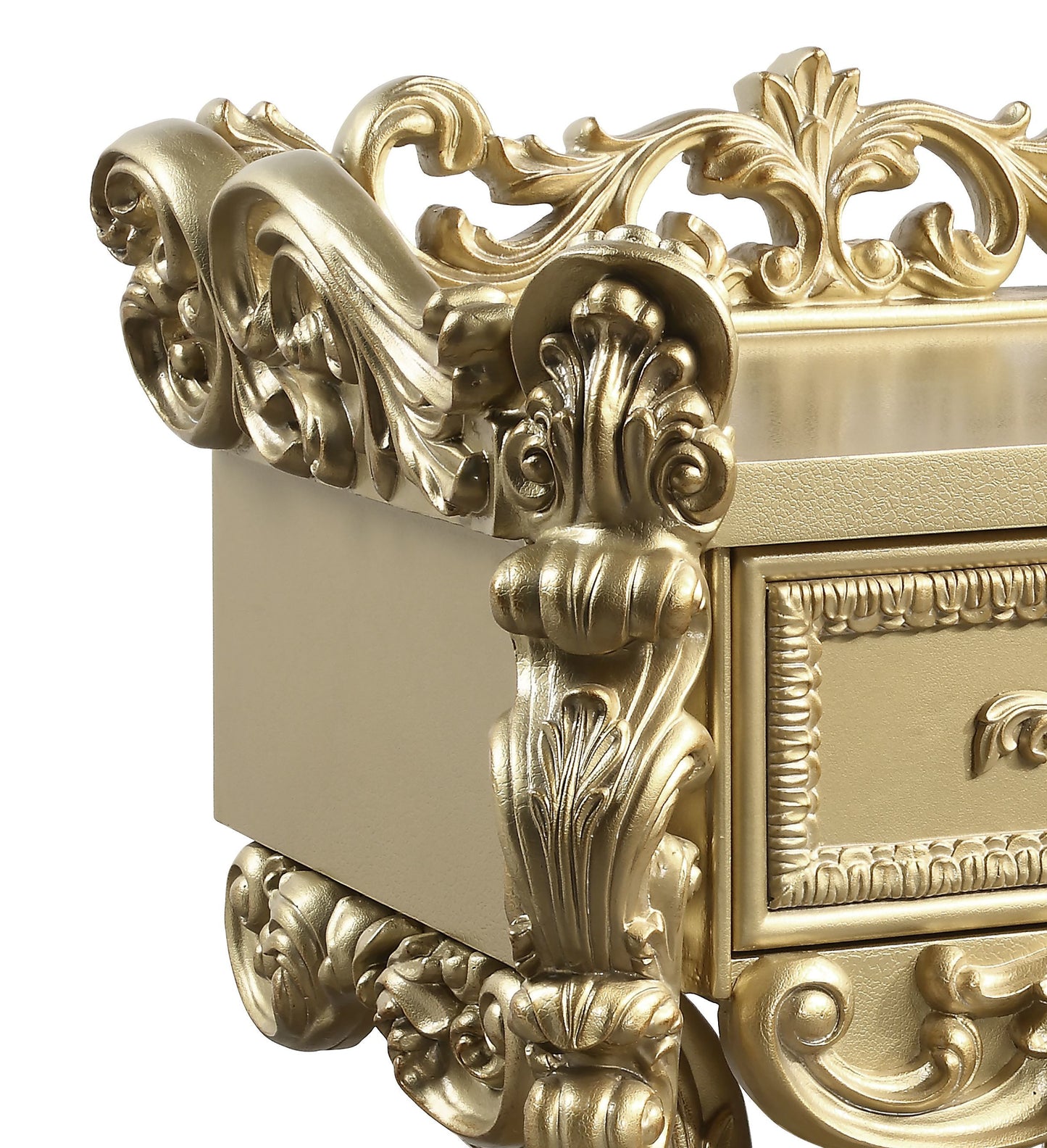 Gold 1-Drawer Nightstand