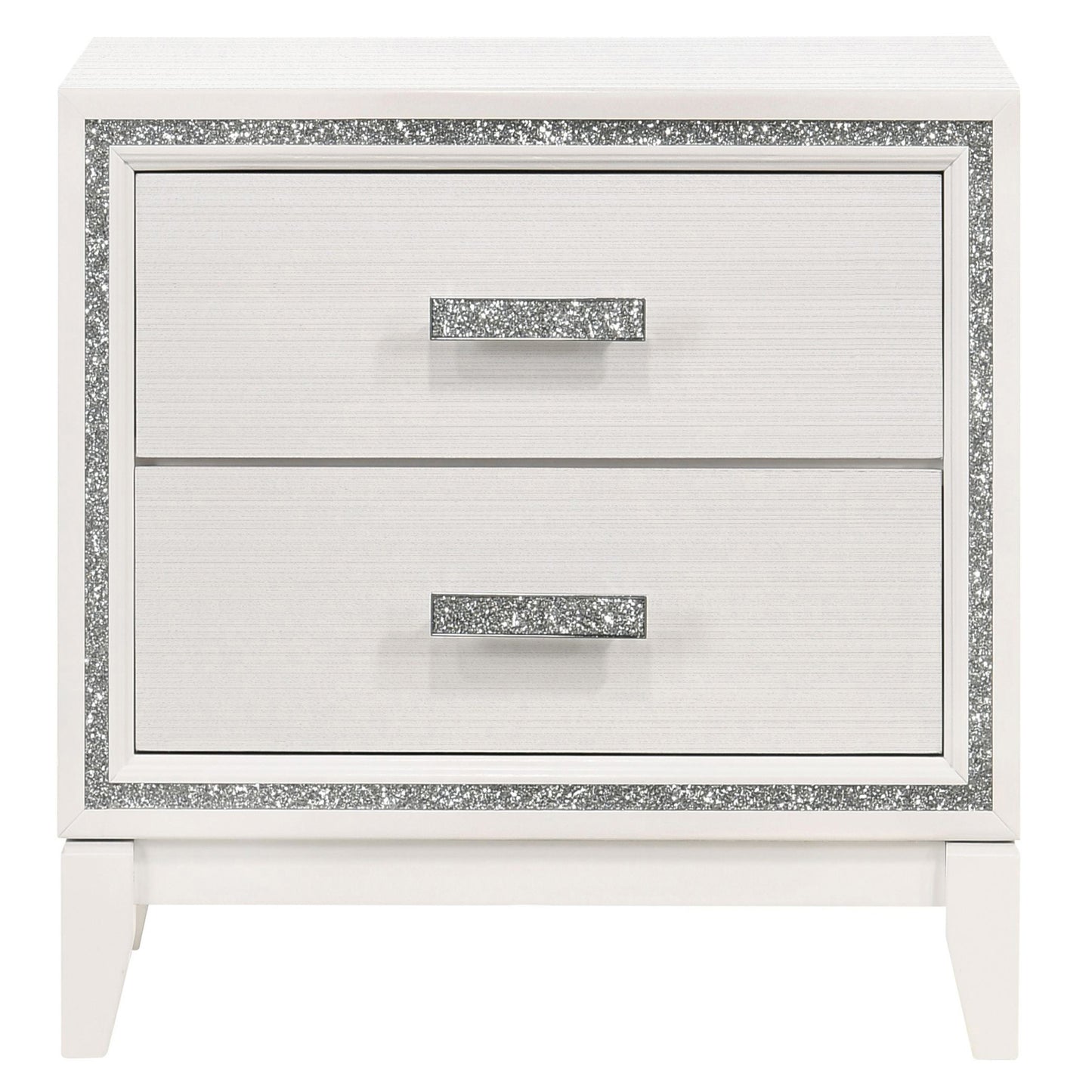 White 2-drawer Nightstand