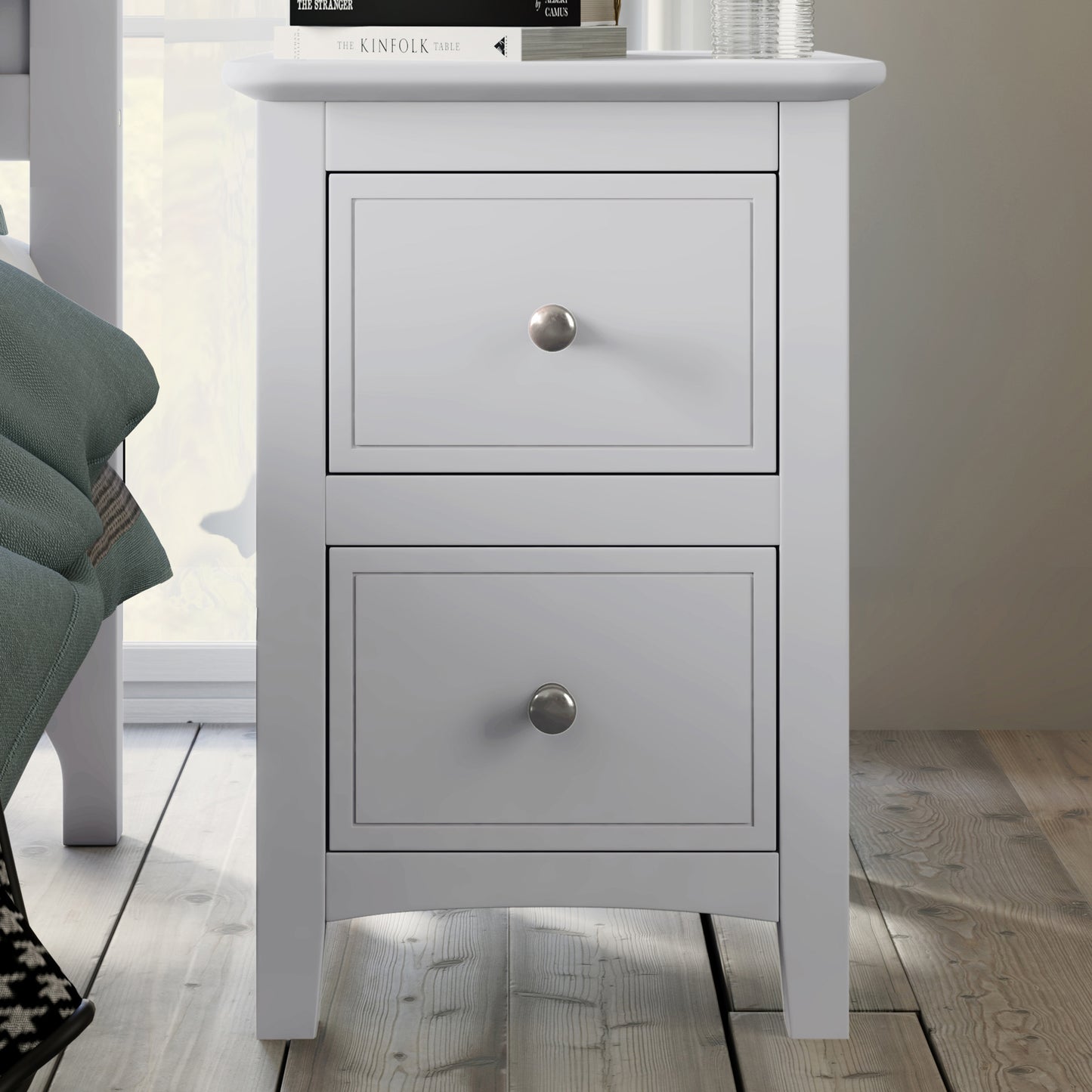 White Solid Wood 5 Pieces Queen Bedroom Sets(bed+nightstand*2+chest+dresser)old sku:BS515101AAK