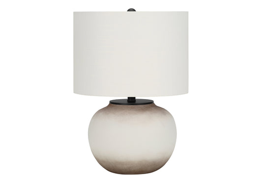 Lighting, 21"h, Table Lamp, Cream Ceramic, Ivory / Cream Shade, Modern