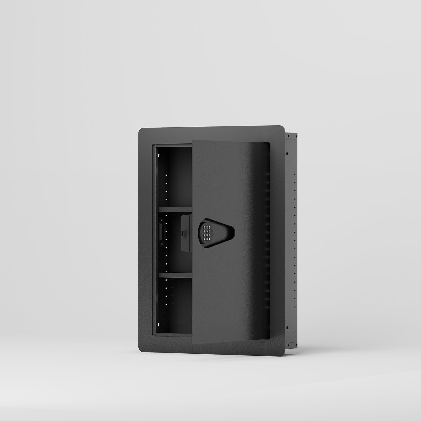 Wall Safes Between the Studs, Hidden Safe with Digital Keypad, Removable Shelves, In Wall Safe for Firearms, Gun, Valuables (Black)