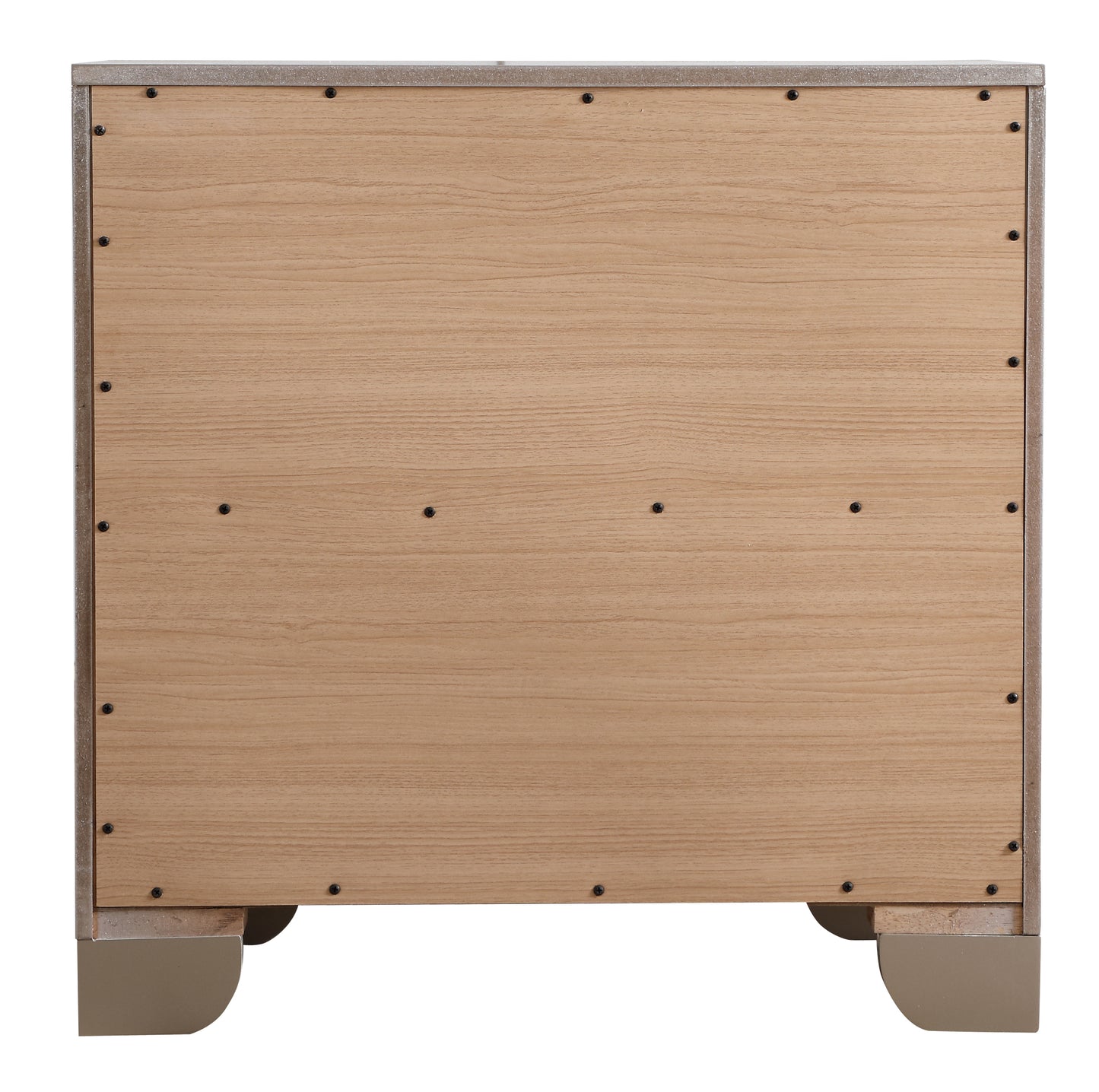 Modern Silver Champagne Bedside Table