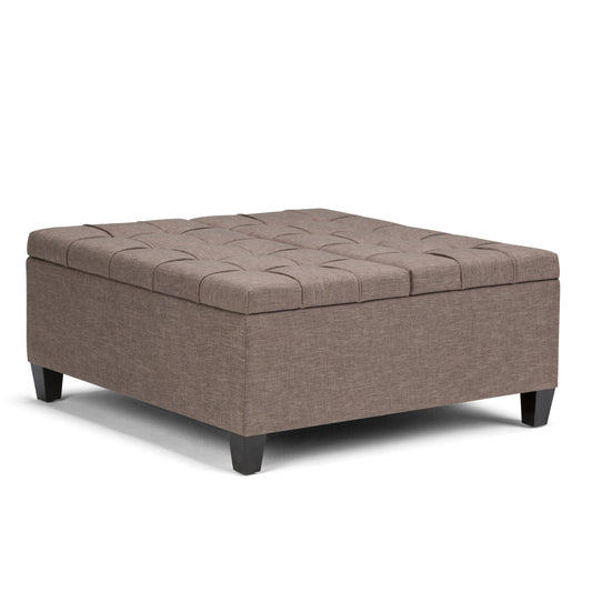 Harrison - Coffee Table Storage Ottoman - Fawn Brown