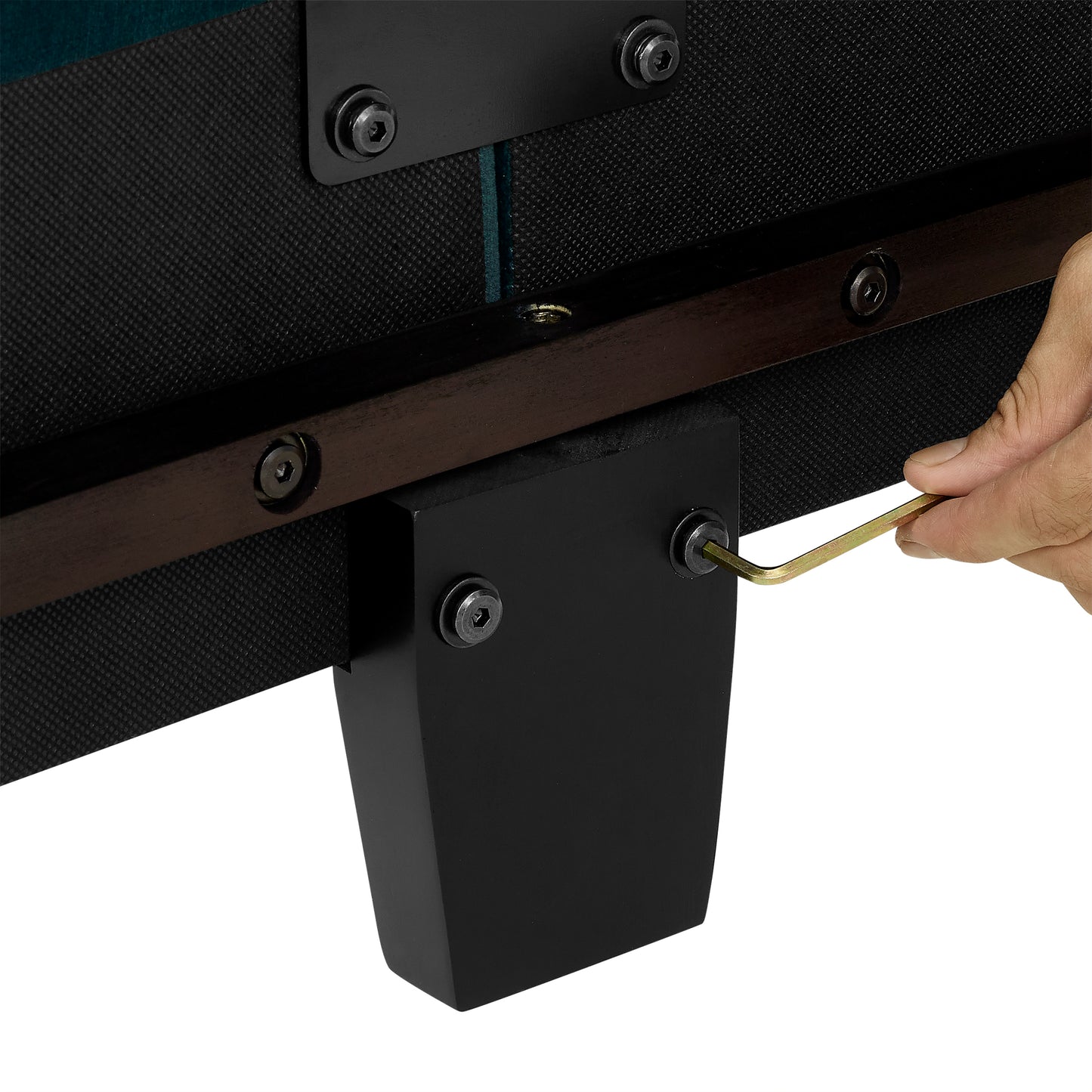 King Size White Boucle Upholstered Platform Bed