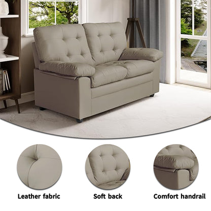 Apartment Love seat Love, 2-SEAT, Grey Faux Leather