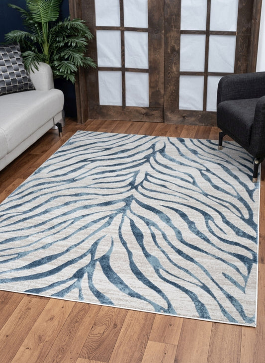 Elegance GC_CNC6006 Blue 5 ft. 3 in. x 7 ft. 3 in. Area Rug