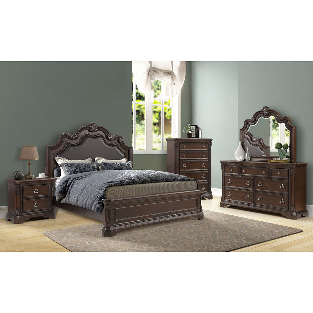 Mahogany 2 Drawer Nightstand