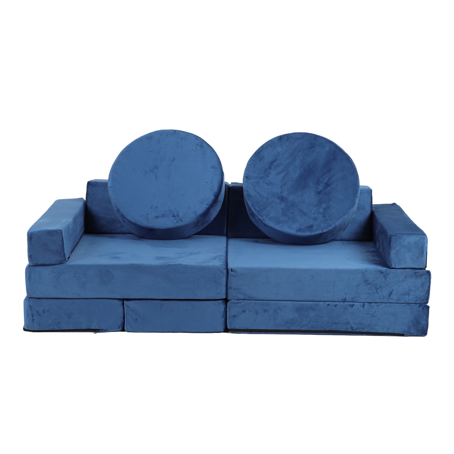 14pcs Kids Sofa Modular Play Couch,Child Sectional Sofa to Boost Creativity,Boys and Girls DIY Creativing Playroom Couch Furniture for Toddlers Conertible Foam and Floor Cushion-Blue