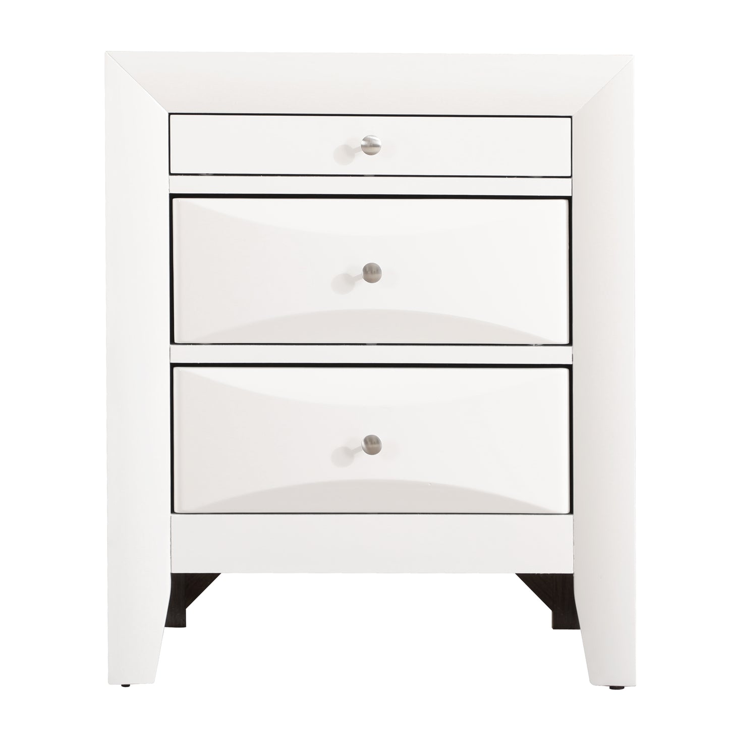 Elegant Contemporary White Nightstand