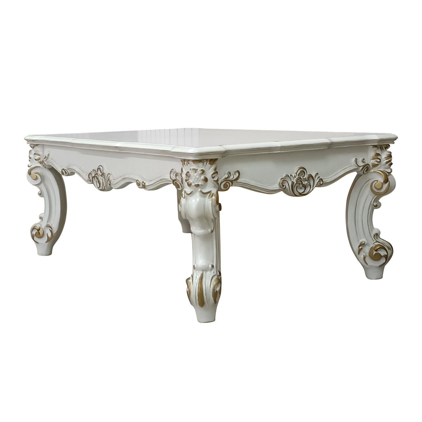 Vendome II Antique Pearl Finish Coffee Table