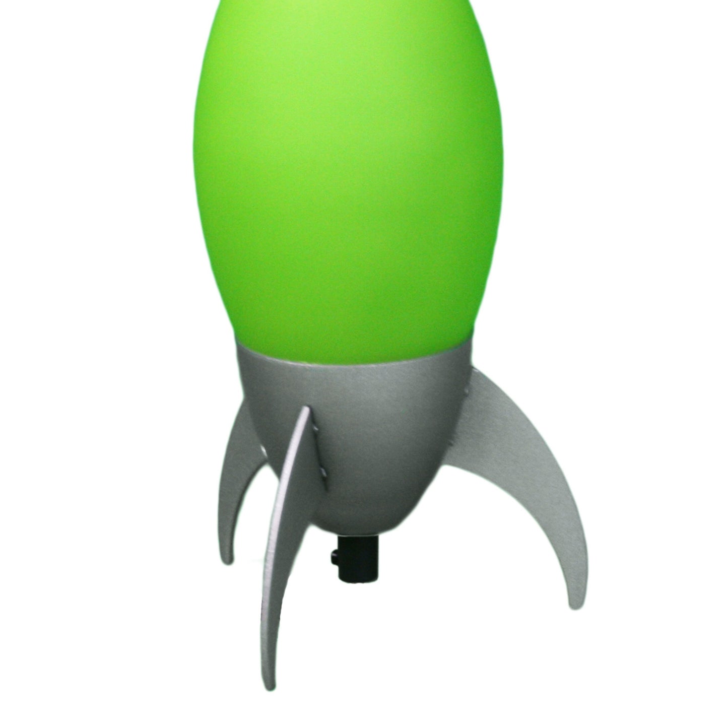 10.5" Tall Acrylic Kids Table Lamp, Rocket Ship design, Green