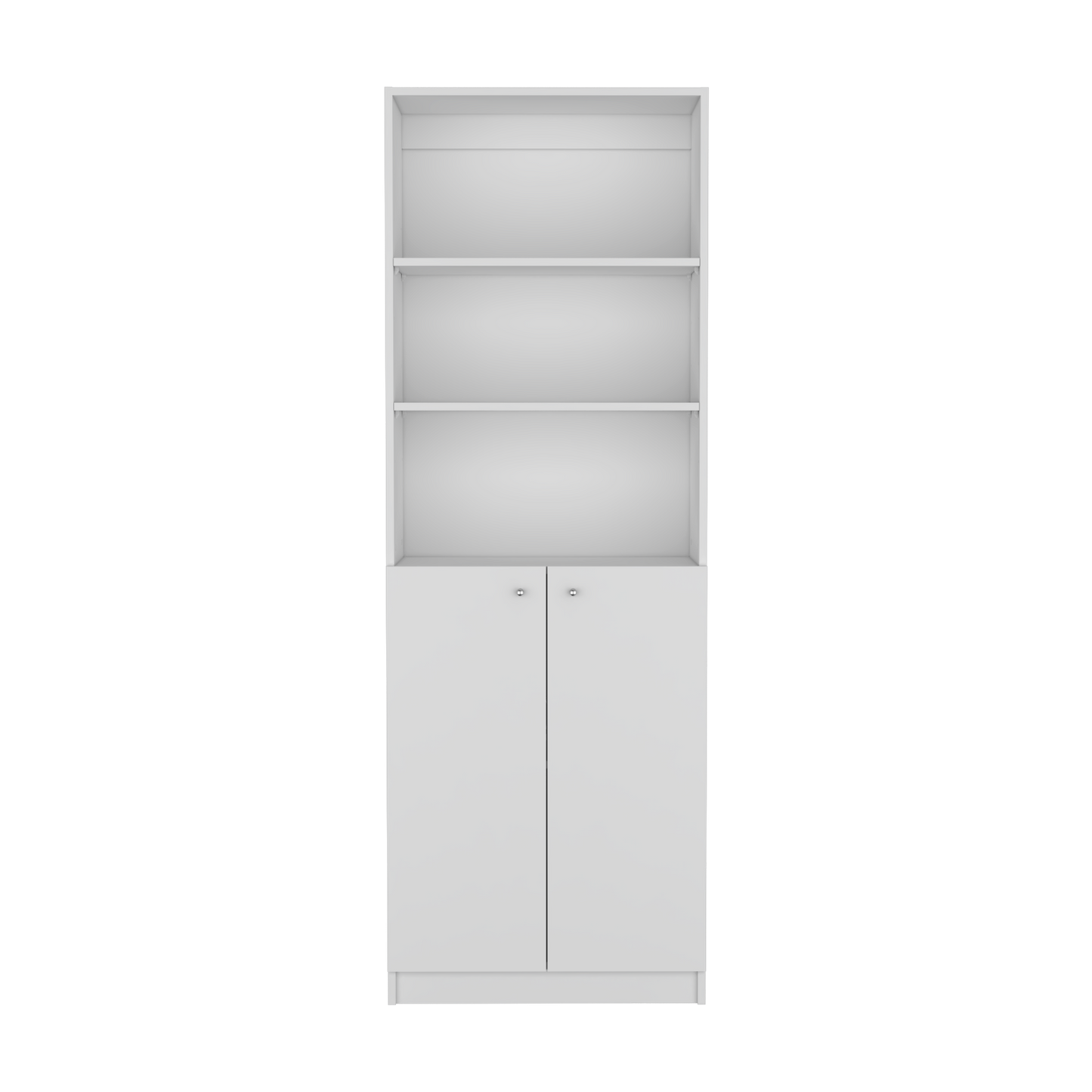 Bookcase Dual-Door Benzoni, Office, White