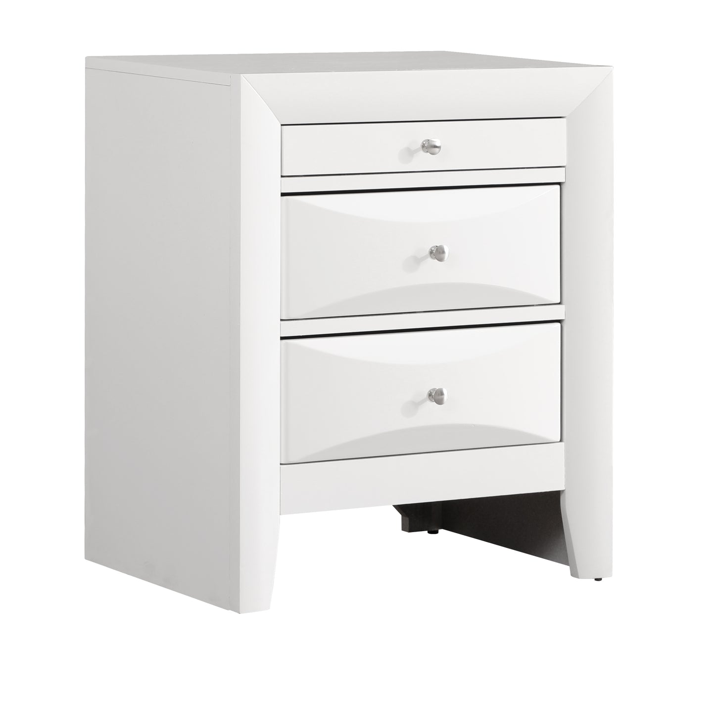 Elegant Contemporary White Nightstand