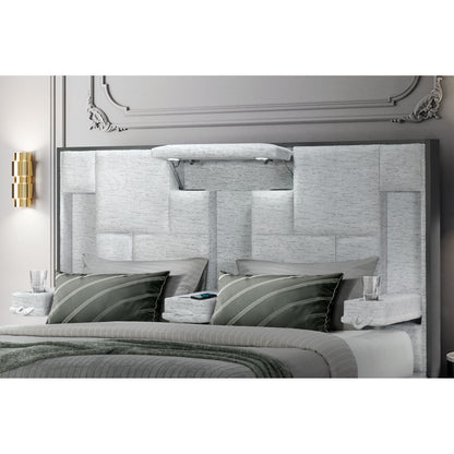 YARIS GREY QUEEN BED