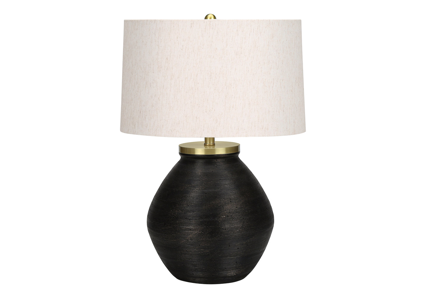 Lighting, 25'h, Table Lamp, Black Concrete, Ivory / Cream Shade, Contemporary