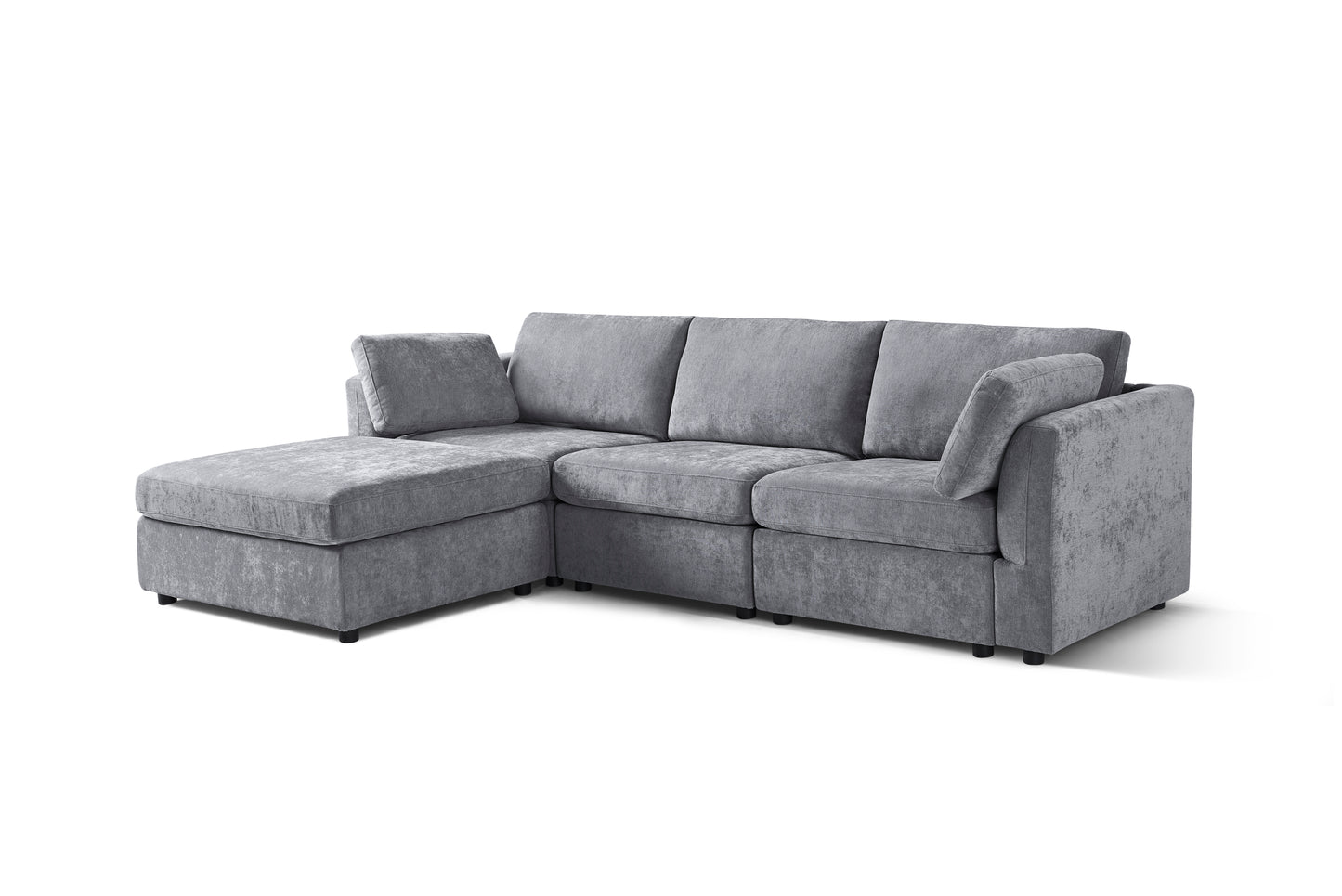 modular GREY  sofa  fabric,  simple and grand, the seat and back is very soft. this is also a KNOCK DOWN sofa