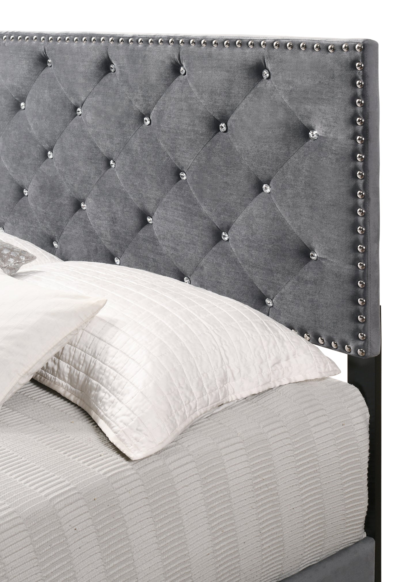 Transitional Gray King Bed For Modern Living