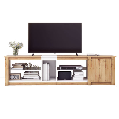 ModernTV Stand for TVs up to 80'' , Media Console with Multi-Functional Storage, Entertainment Center  with LED Light, TV cabinet for living room,Bedroom