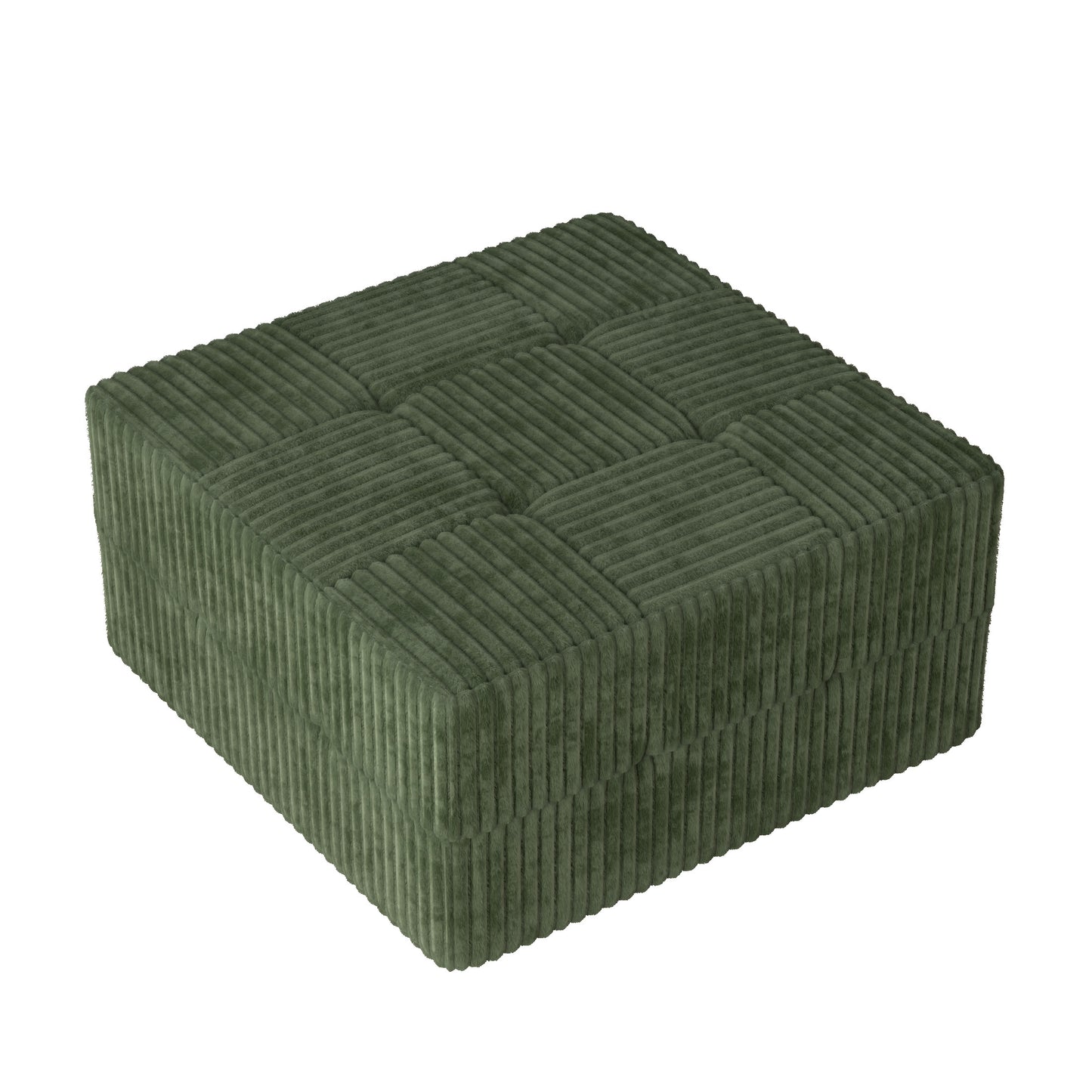Ottoman sofa Compressed Sectional Sofa Modern Minimalist Style Corduroy Couch, Sleeper Sofa for Living Room, Bedroom, Comfy Compressed Sofa Couch Space-Efficient Design-green