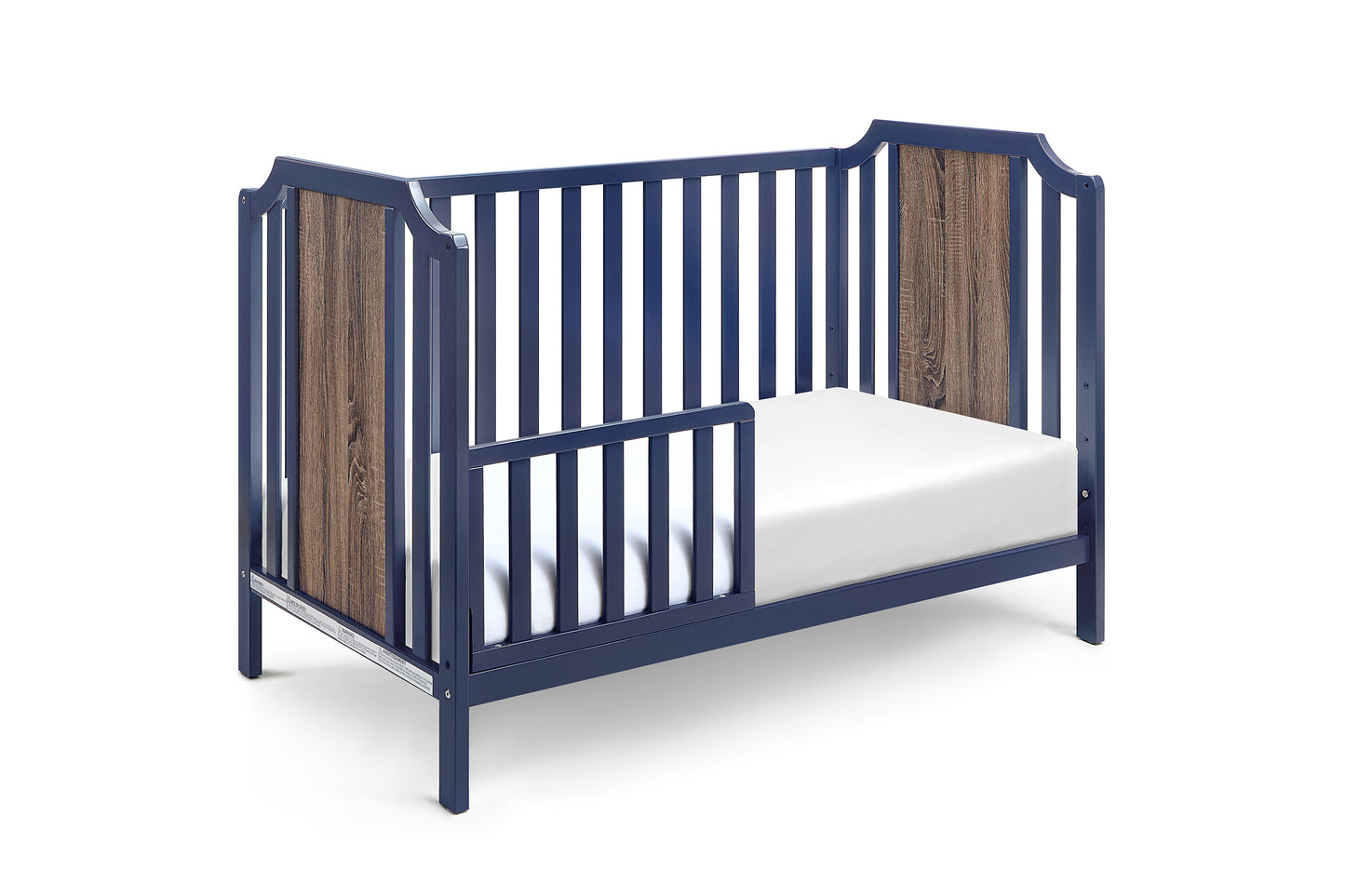 Brees Island 3-in-1 Convertible Crib Midnight Blue/Brownstone