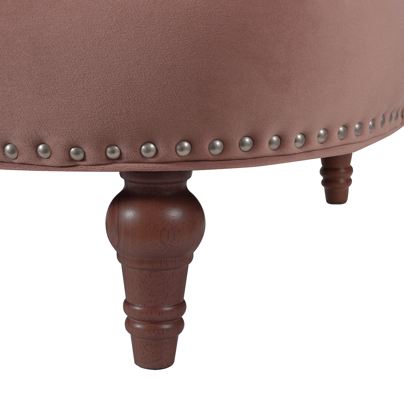 La Rosa Victorian Chesterfield Tufted Sofa, Ash Rose Pink Velvet