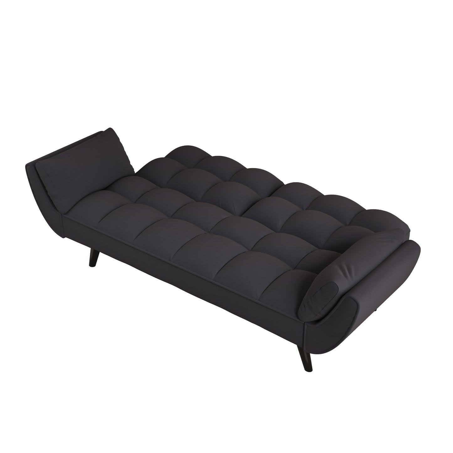 57 "black sofa Soft two armrests throw pillow pillow comfortable fit apartment bedroom small space