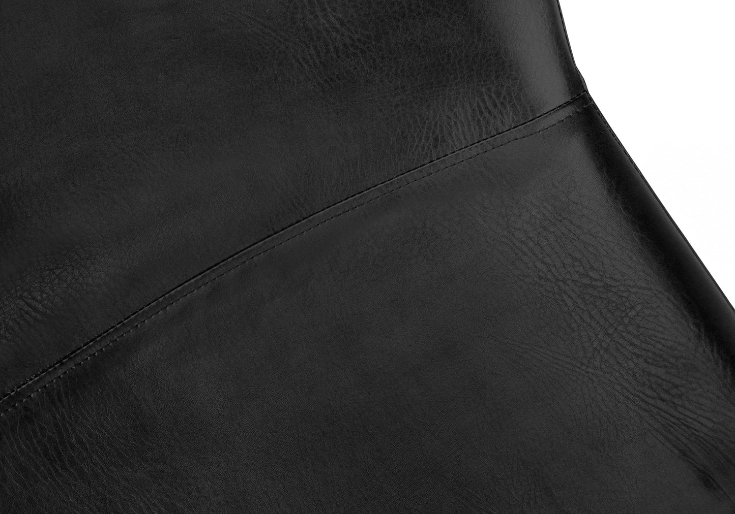 Office Chair, Bar Height, Standing, Computer Desk, Work, Black Leather Look, Black Metal, Contemporary, Modern