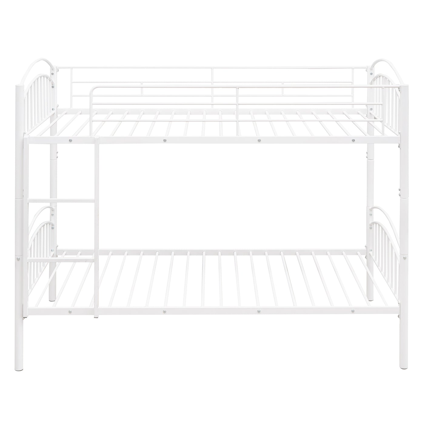 Twin Over Twin Metal Bunk Bed,Divided into Two Beds(White){OLD SKU:MF280424AAK}