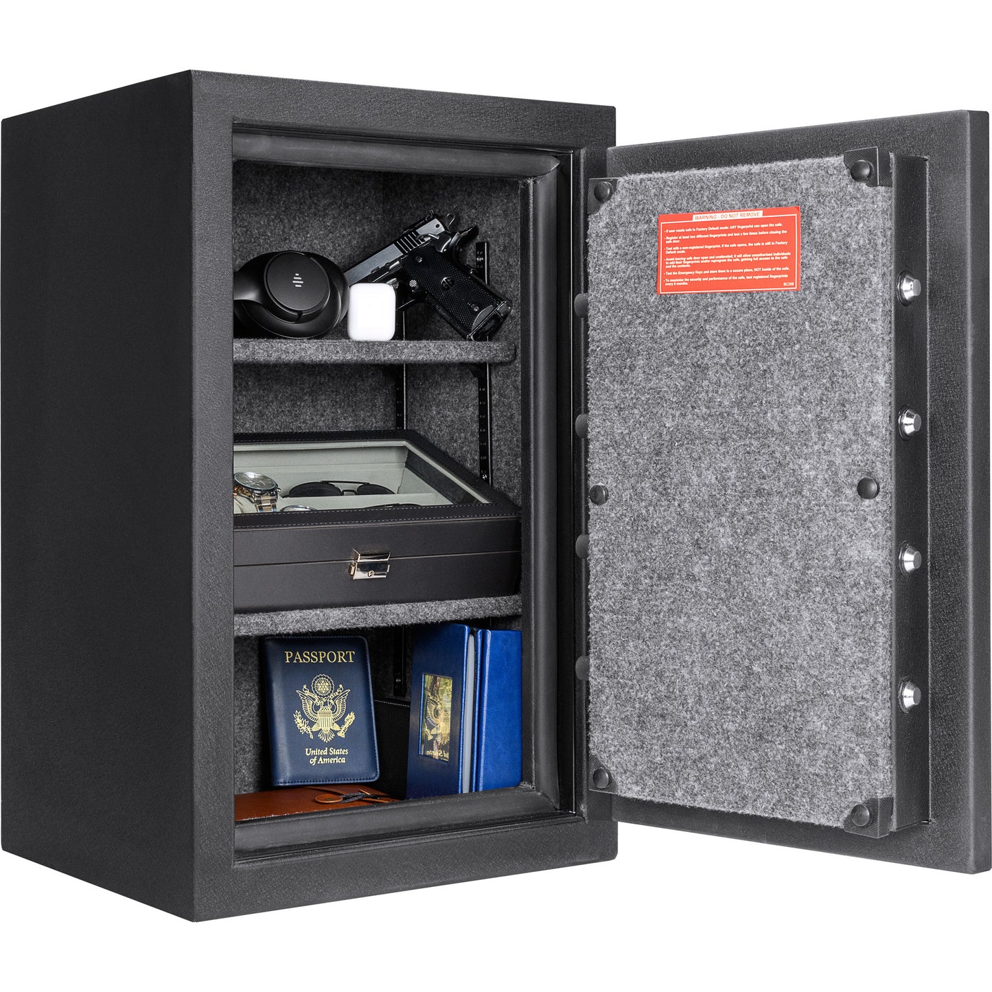 2.02 CUBIC FT BIOMETRIC KEYPAD FIRE RESISTANT SAFE