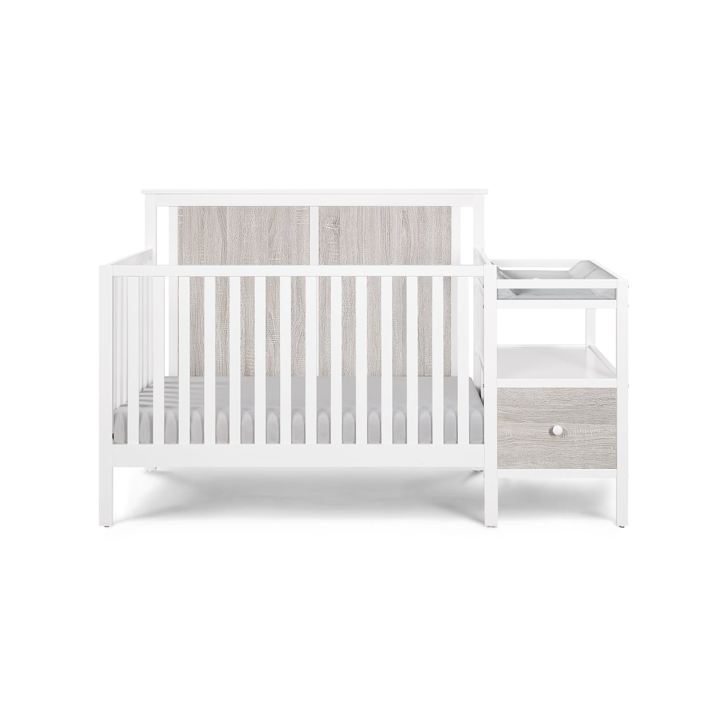 Connelly 4-in-1 Crib and Changer Combo White/Rockport Gray