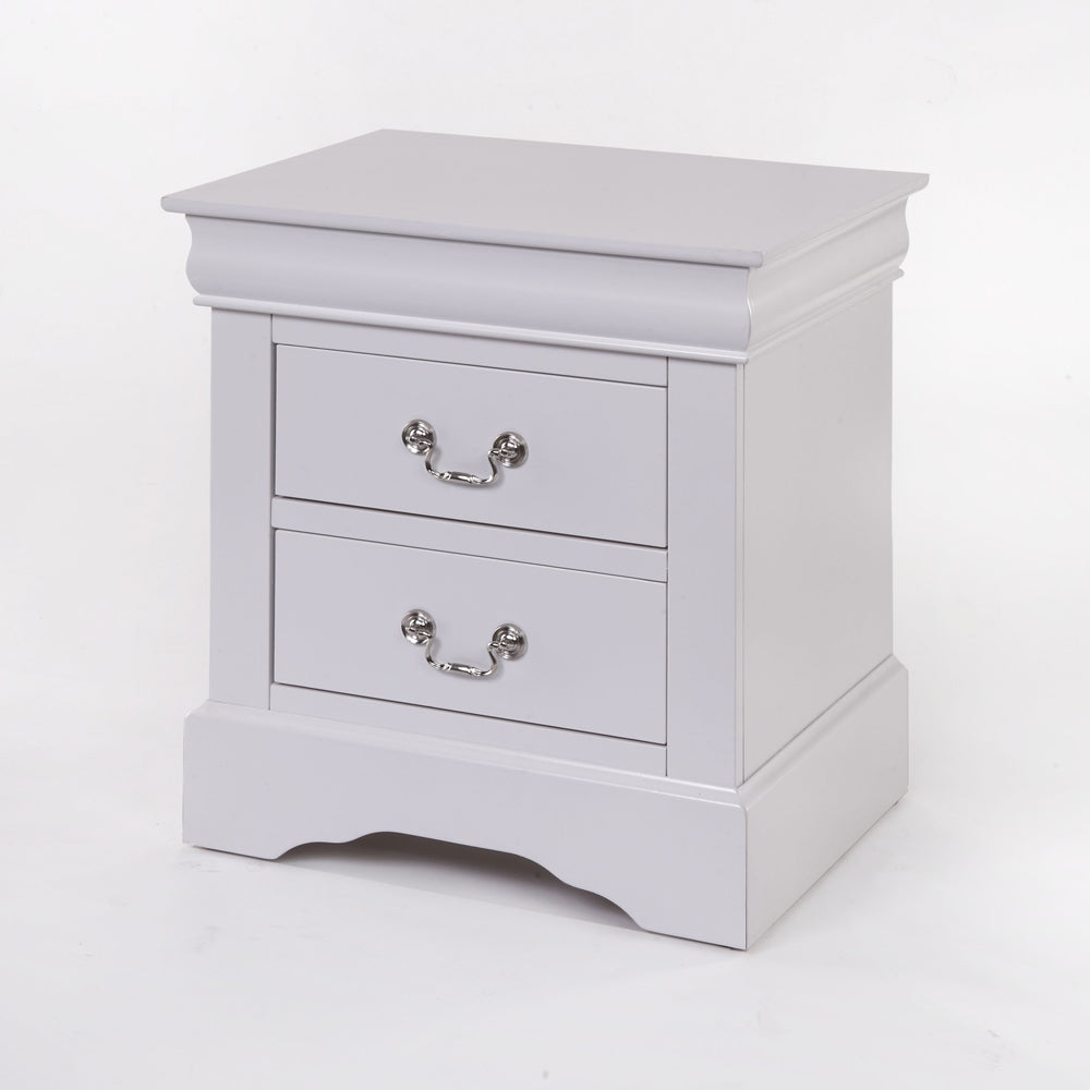 Louis Philippe III White Finish Nightstand