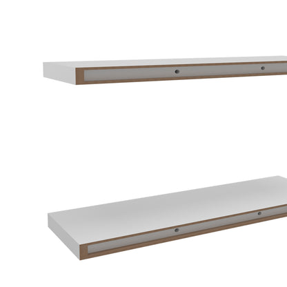 Iva Floating Shelf in Melamine x2, Snow White