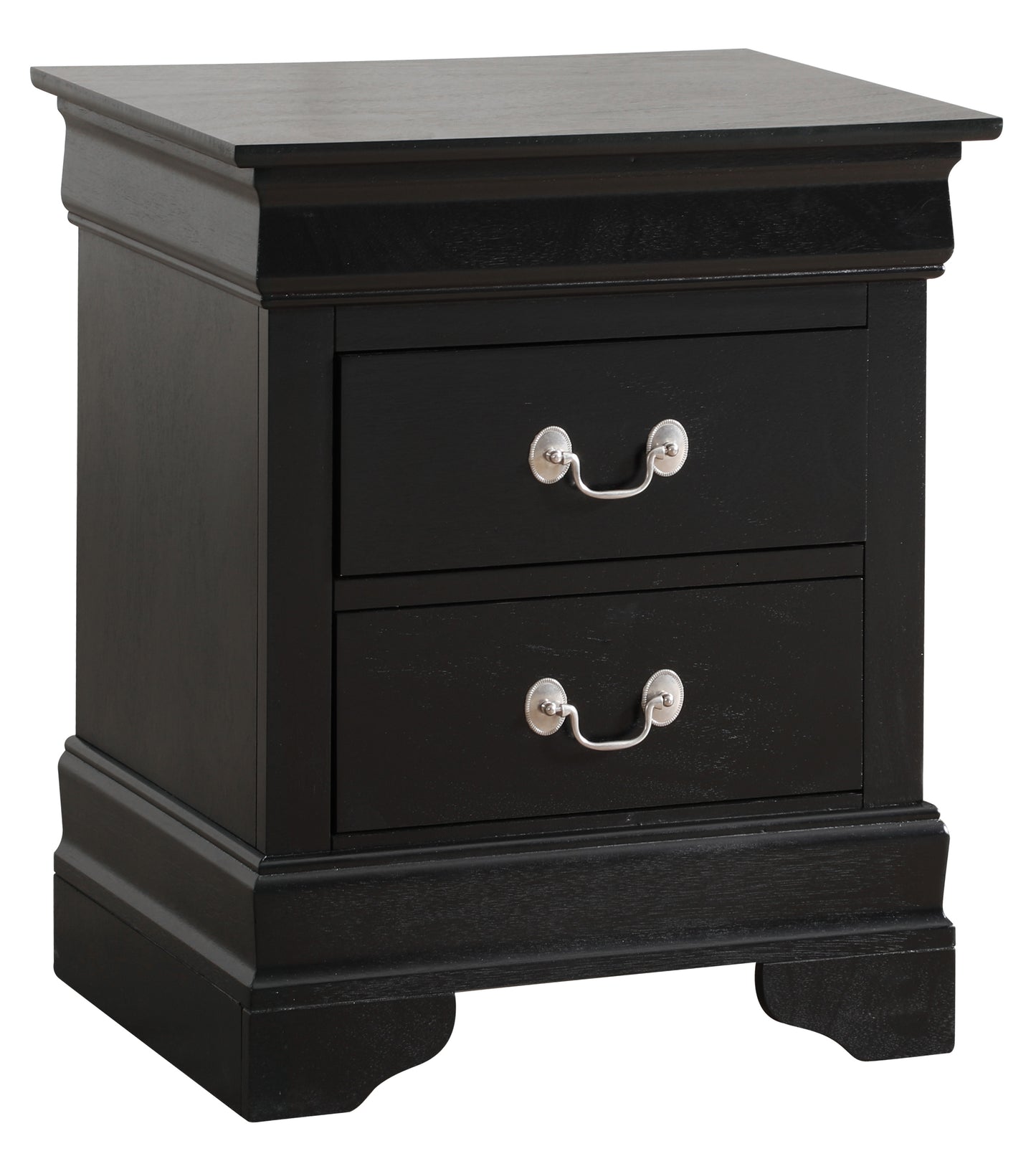Elegant Black Nightstand With Storage